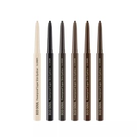 The Saem 2개 더샘 에코 소울 파워프루프 초슬림 펜슬라이너 2 Pack The Saem Eco Soul Powerproof Ultra Slim Pencil Liner [01.BK01 Night Black x BK01 Night Black]