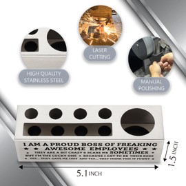 vizuzi I Am A Proud Boss Pencil Holder, Funny Boss Appreciation Thank You Gifts From Team employees, Boss Lady Day Birthday Gifts Office Cubicle Desk Pencil Holders & Pen Holders Zgg2