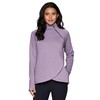 RBX Women's 1/4 Zip Mock Neck Fleece Sweatshirt, Wrap Front