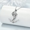VENACOLY Anchor Necklace Sterling Silver Anchor Pendant Sailor Necklace Nautical