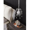 Mini Style Crystal Chandelier Pendant Light White,1-Light