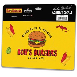 Bob's Burgers Adhesive Vinyl Decals - Funny Set of Bob's Burgers Stickers for Car or Truck