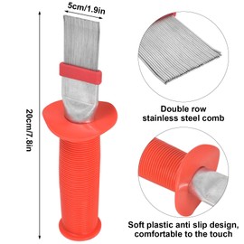 HVAC Blade Comb, Cleaning Brush for Air Conditioning Condenser Blinds, Cleaning Brush for Cooling Coils, Non-Slip Handle, Slat Cleaning Brush for Cooling Coils & Air Conditioners