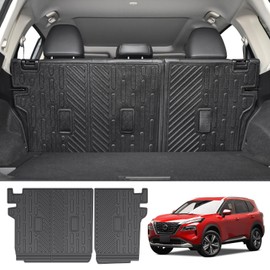 Utiiy Cargo Mat Fit for 2021-2024 Nissan Rogue Cargo Liner TPE Trunk Mat All Weathear Seats Back Protector for 2021 2022 2023 2024 Nissan Rogue Accessories(Backrest Mat)