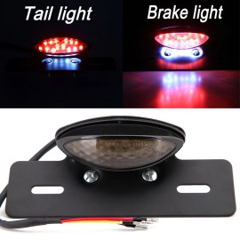 Dreamizer 12V UNIVERSAL MOTORCYCLE BIKE LED STOP BRAKE LICENSE PLATE REAR TAIL LIGHT SMOKE