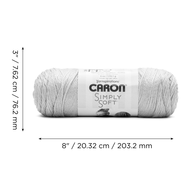 Caron Simply Soft Strawberry Yarn - 3 Pack of 170g/6oz