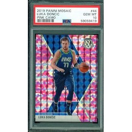 Luka Doncic Card 2019-20 Panini Mosaic #44 PSA 10