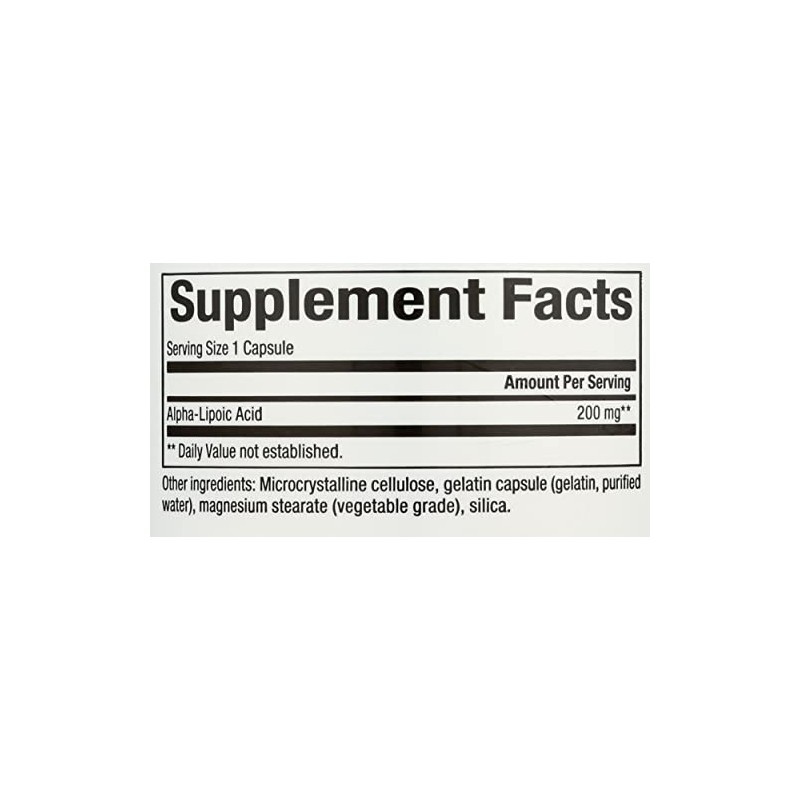 Natural Factors Ácido alfa-lipoico 200mg Cápsulas, 120 unidades