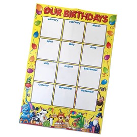 Class Birthdays Calendar Childrens Pupils School Classroom Display Wall Poster A2 Primary Teaching Services
