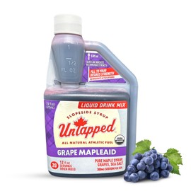 Untapped Grape Mapleaid Bulk Bottle – 20 Servings | Organic Maple Syrup, Grape Juice & Sea Salt | Natural Electrolyte Replenishment | Pure, Simple, Delicious | Sustained Energy and Hydration