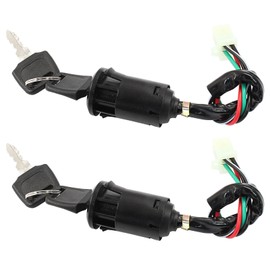 Bonsicoky 2 Pack 4 Pin Ignition Key Switch - Dirt Bike Scooter Parts for 50cc 70cc 90cc 110cc 125cc 150cc 200cc 250cc Quad Super Pocket Dirt Bike ATV & Scooters
