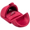 Giftop Velvet Ring Box 2 Slots Wedding Ring Display Holder