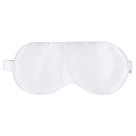 Artibetter Sleep Silk Sleep Comfortable Blindfold Eyeshade Satin Eye Covers Eye for Girls Women Kids Favor- White