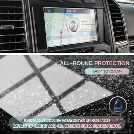 CDEFG Car Screen Protector Center Control Navigation Touch Screen Protector for 2014-2020 Ford F150 F250 F150 Raptor 8 Inch, Tempered Glass HD Scratch Resistance(for 2014-2020 F150)