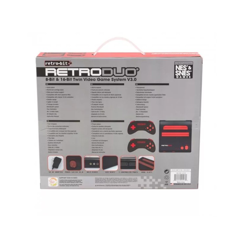 Retro-Bit NES SNES Retro-Bit Retro Duo Twin Video Game System,