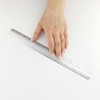 D.RECT 30cm Aluminium Ruler | School Office Home | Silver