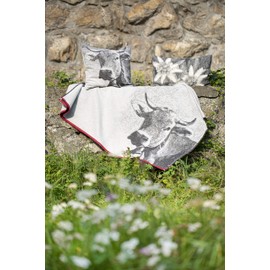 David Fussenegger [W0724] Cushion Cover Cow Photorealistic Felt 50 x 50 cm