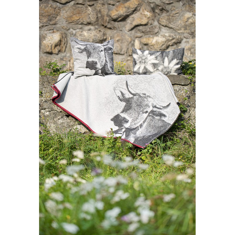 David Fussenegger [W0724] Cushion Cover Cow Photorealistic Felt 50 x
