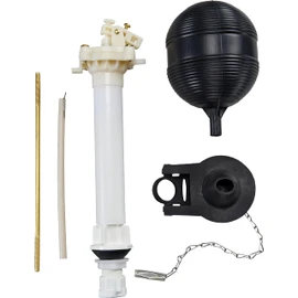 Master Plumber 211L,Toiler Tank Repair Kit 10", Hoover Type Fill Valve/Tube/Float/Rod/Flapper