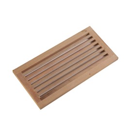 WELLAND® 8 Inch x 16 Inch Red Oak Hardwood Register Cold Air Return Wall Vent, Unfinished