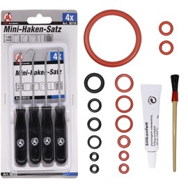 Seal Maintenance Kit O-Ring for Outlet Nozzle Steam Valve Brewing Group Inlet Nozzle Stamp Piston Compatible with Phillips Saeco Spidem Gaggia RI EP HD SM SUP Set-19 + 6g Tube + Brush + Hook Set