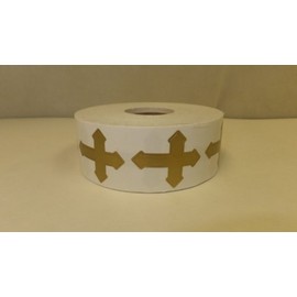 Perforated Cross Tanning Stickers, Roll of 1000