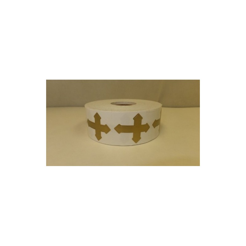 Perforated Cross Tanning Stickers, Roll of 1000