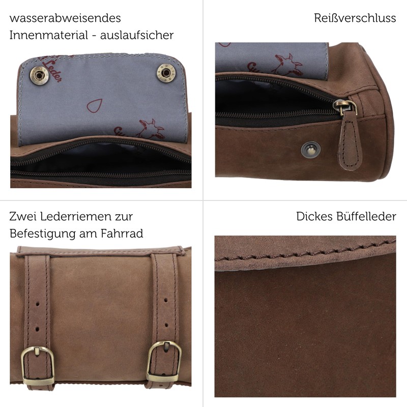 Gusti Judith A. Leather Bicycle Bag Handlebar Bag Saddle Bag