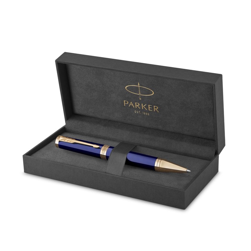 Parker Ballpoint Pen Ingenuity Dark Blue GT, Medium Point, Oil-Based,