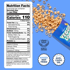 Little Spoon Pancake Party Veggie Loops, Chickpea Snack, Baked Not Fried, Avocado Oil, Hidden Veggies, Tastier Snacks for Kids, 2g Protein, Gluten-Free, 4 Pack