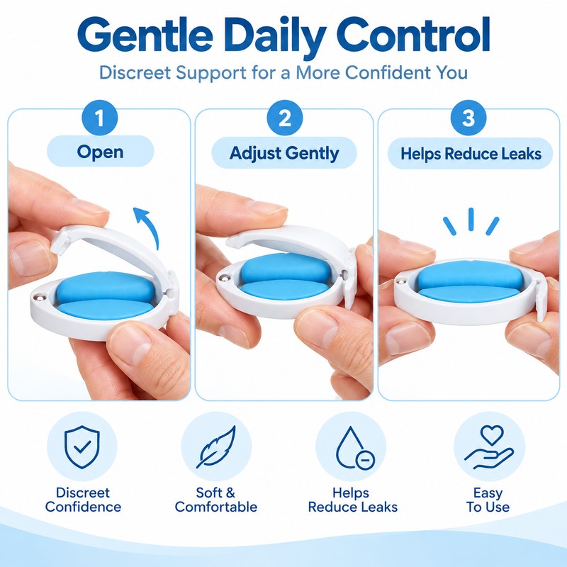 Male Incontinence Clamp – Adjustable Soft-Contact Urinary Leakage Support