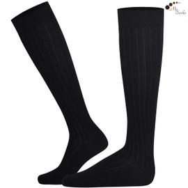 Mysocks Unisex Knee Socks, Long Socks - Wavy Black, size: 42-46