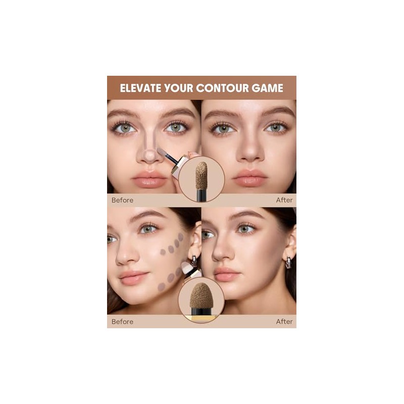 SHEGLAM Dúo De Contorno Líquido Precision Sculpt - Bronceado Suave