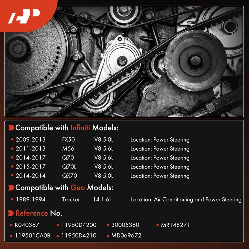 A-Premium Engine Serpentine Drive Belt Compatible with Infiniti QX70 2014,