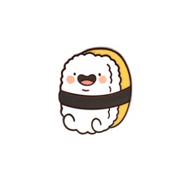 ToastedInk Sushi Enamel Pins Cute Sushi Stuff – 1-Inch Cute Pins for Bags Backpack Pins – Rose Gold Plated Enamel Hat Pin Funny Pins for Teens, Adults – Rubber Clasp Pins for Backpack Aesthetic