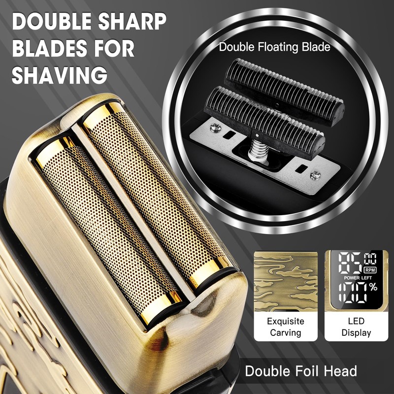 Dumite Electric Shavers for Men,3-Speeds Electric Razor,Head Shavers for Bald