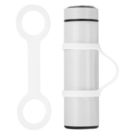 PATIKIL Water Bottle Carrier Grip, Portable Soft Silicone Non-Slip Water Handle Grip Water Bottle Holder Strap for Outdoor Running Bike Gym Jogging Carrying, White