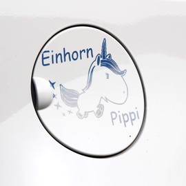 Unicorn Pippi Unicorn Decor Set - Finest Folia Hologram 13 cm x 11 cm Tank Cap Premium Decor T-Shirt Cup (K073 Hologram)