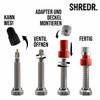 Shredr. Presta Valve Adapter Set, French Valve to Car Valve,