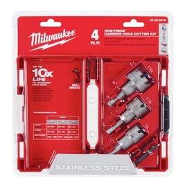 Milwaukee 49-22-8610 One-Piece Carbide Hole Cutter 4-Piece Set
