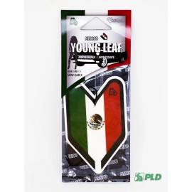 Treefrog Young Leaf Mexico Flag Car Air Freshener, New Car Scent