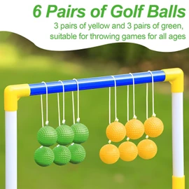 6 Pairs Golf Balls, Outdoor Ladder Golf Balls, 40 mm Hard Golf Training Balls, Bolas Toss Toss Game, Ladder Toss Balls, for Group Activities, Children's Activities, Family Interaction Games - Green +