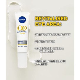 NIVEA Q10 Anti-Wrinkle Power Firming Eye Cream (15ml), Eye Cream to Reduce Crow's Feet, Lines and Wrinkles, Powerful Under Eye Cream to Revitalise the Eye Area