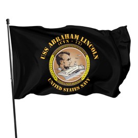 USS Abraham Lincoln (CVN-72) Outdoor Flag Home Garden Flag Banner Breeze Flag USA Flag Decorative Flag 3x5 Ft Flag