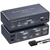 VEDINDUST HDMI+Displayport KVM Switch 2 PC 2 Monitors 4K @