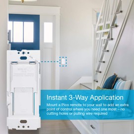Lutron Caseta Smart Lighting Wall Plate Bracket for Pico Smart Remote(Pico Sold Separately), Directly Mount Pico Remote To The Wall, 3-Way (No Wires Required), PICO-WBX-ADAPT