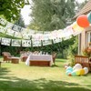 Frienda 6 Pcs Mi Bautizo Papel Picado Banner Baptism,White