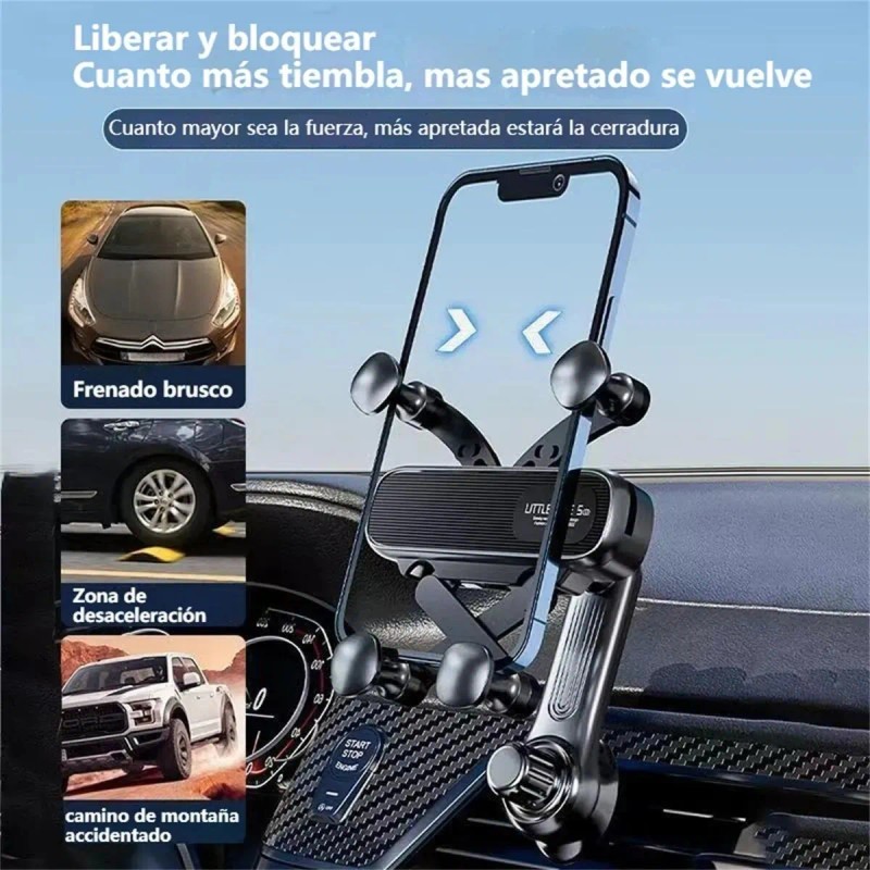 Soporte Para Teléfono Para Auto De 360 Grados Con Ganchos