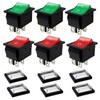 ZHIQIN Pack of 6 Rocker Switch Rocker Switch Illuminated AC