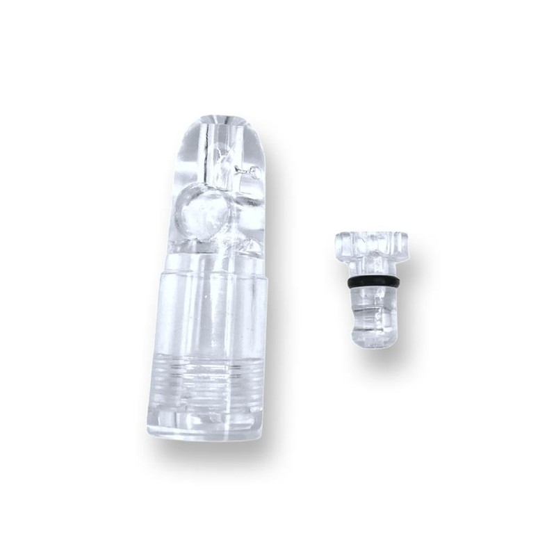 2 x Acrylic Snuff Dispensers Clear Dispensers Batcher in Length